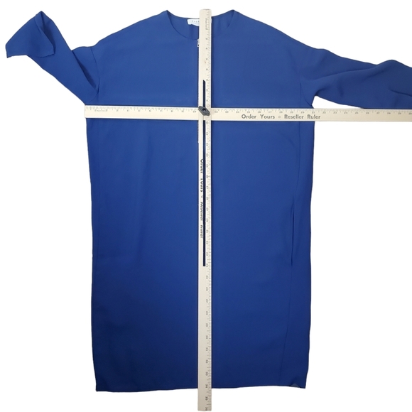 Everlane Japanese GoWeave Front Zip Dress Size 00 Blue Relaxed Fit - Picture 13 of 15